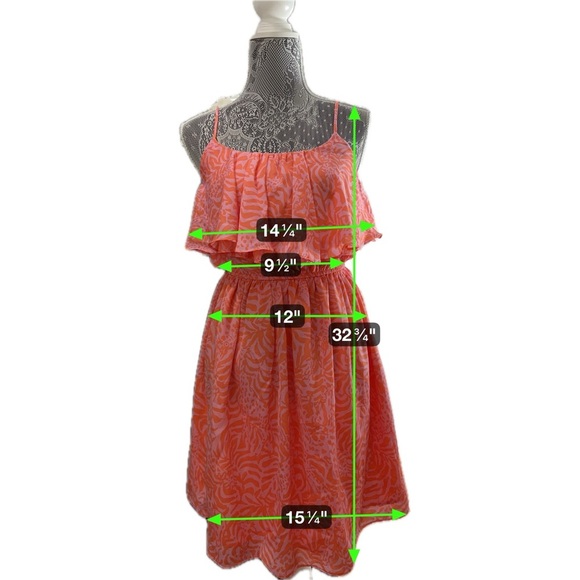 Lilly Pulitzer x Target Jungle Orange Strapless Ruffle Dress Size S NWT - Picture 10 of 15
